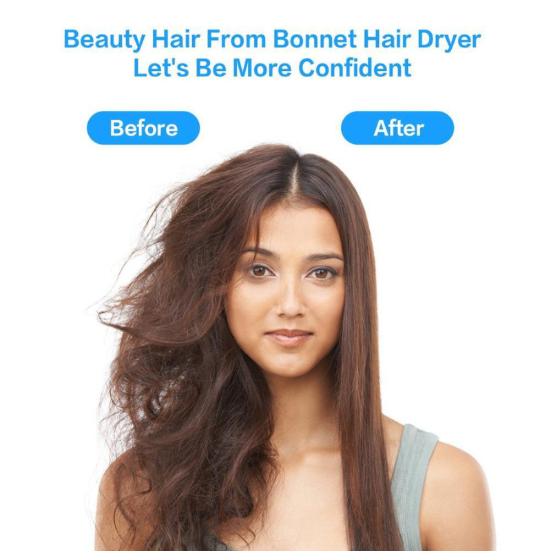 Black Hair Perm Portable Soft Hair Drying Cap Bonnet Hood Hat Blow Dryer Attachment Dry Hair Cap. 