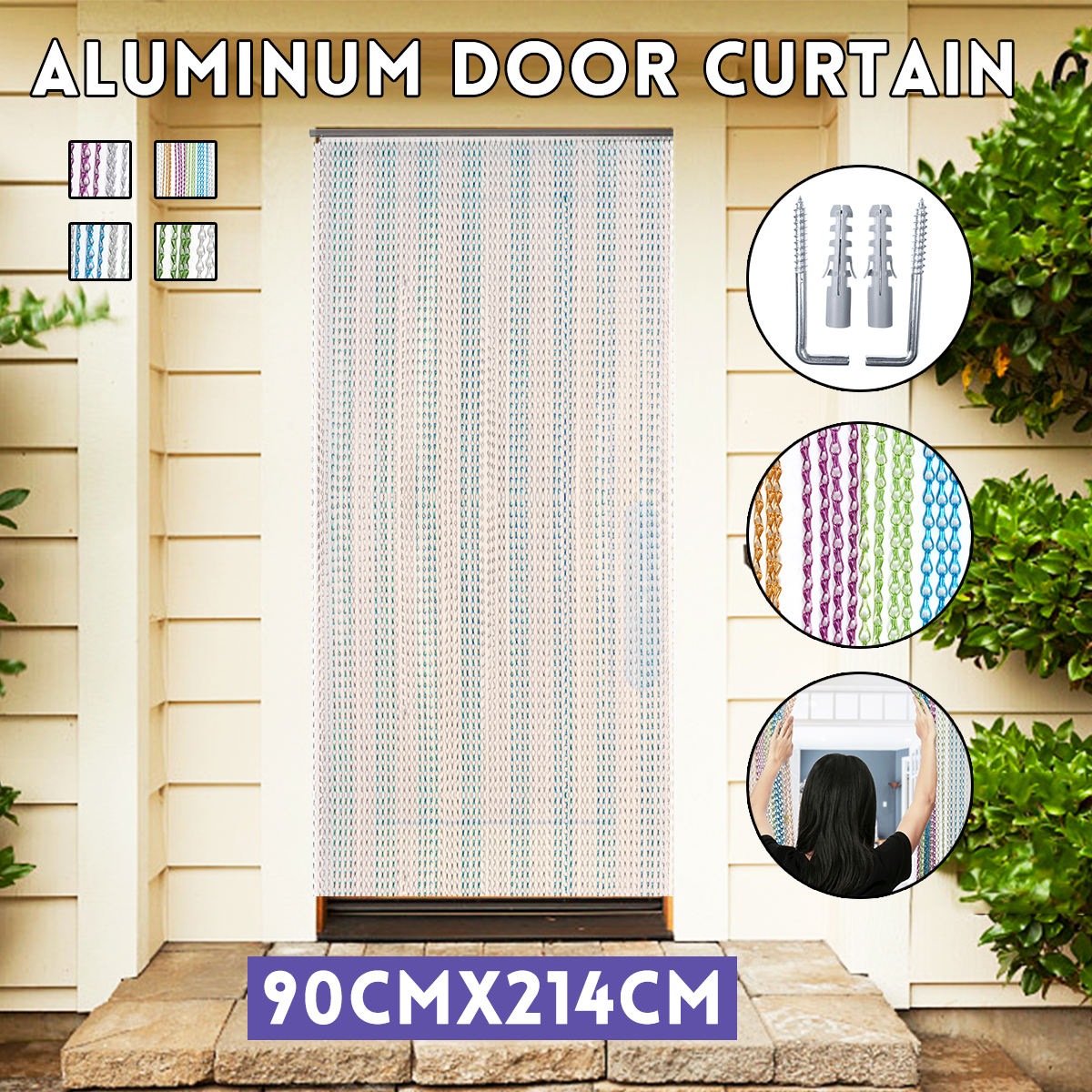 metal chain fly pest insect door screen curtain control