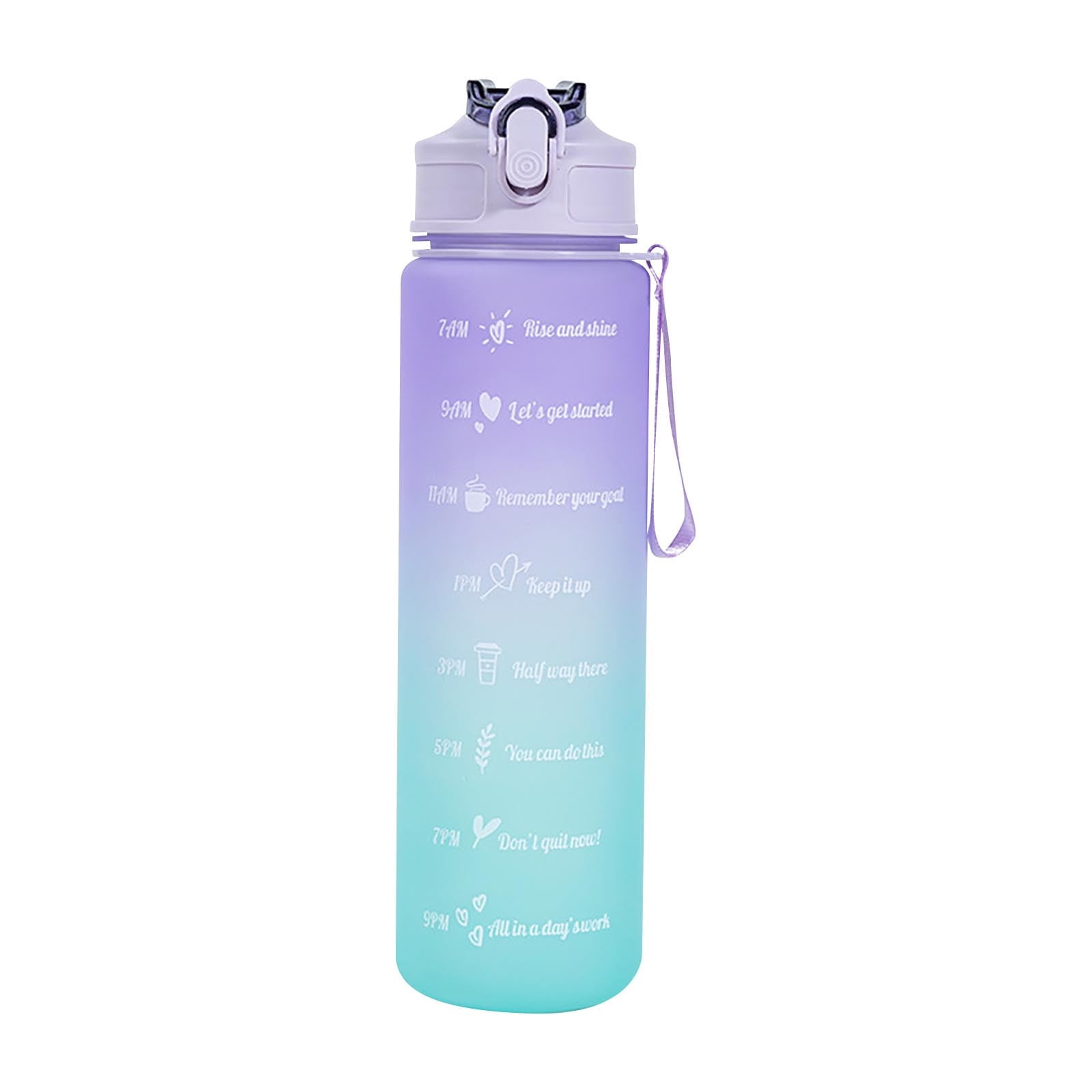 Sports Water Bottle With Straw, 750 ml, With Filter Time Marking And Leakproof Pack of 1 pcs. 