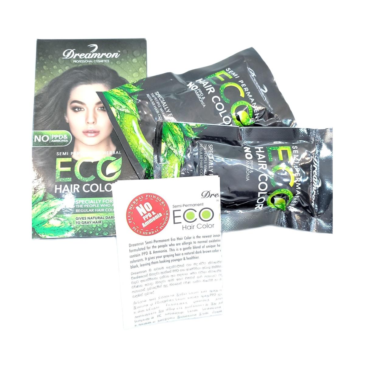 Dreamron No PPD Non- Allergic Semi Permanent Herbal ECO Hair Color (15gX4=60g)