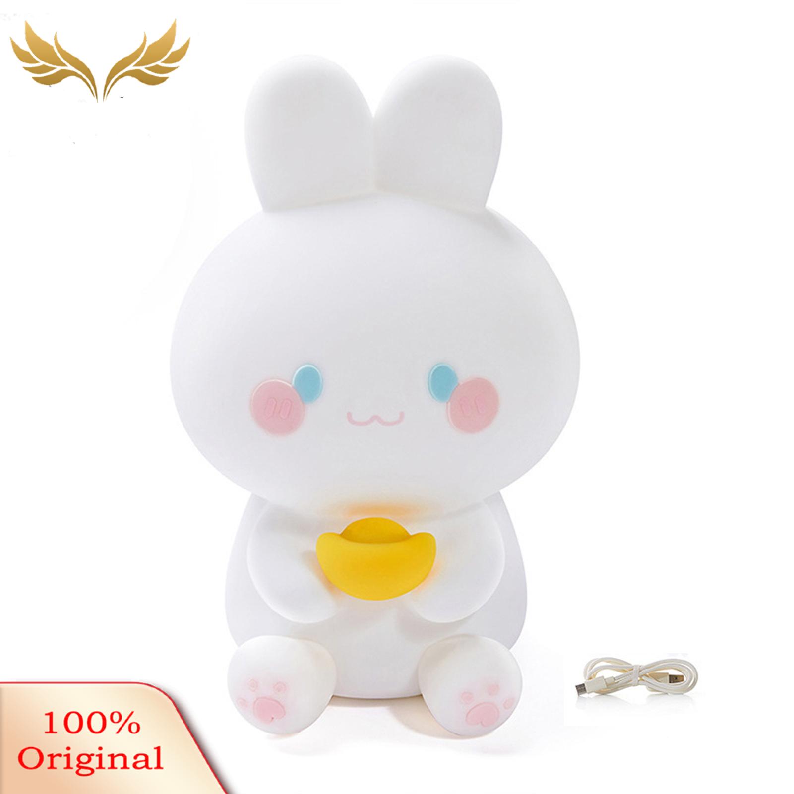 SuperRide Rabbit Desk Lamp Soft Lighting USB Charging Bunny LED Night Light Decor. 