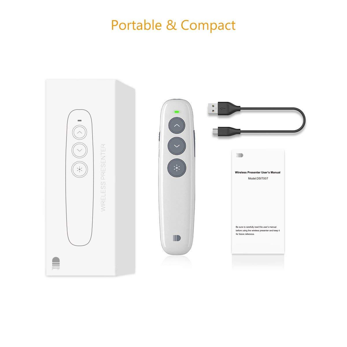 Doosl Rechargeable 2.4GHz Wireless Presenter. 