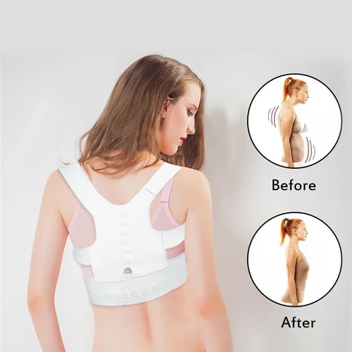Magnetic Posture Corrector Corset Back Correction Shoulder Brace Lumbar Support Straight Pain Relief for Child Adult UniHats & Caps. 