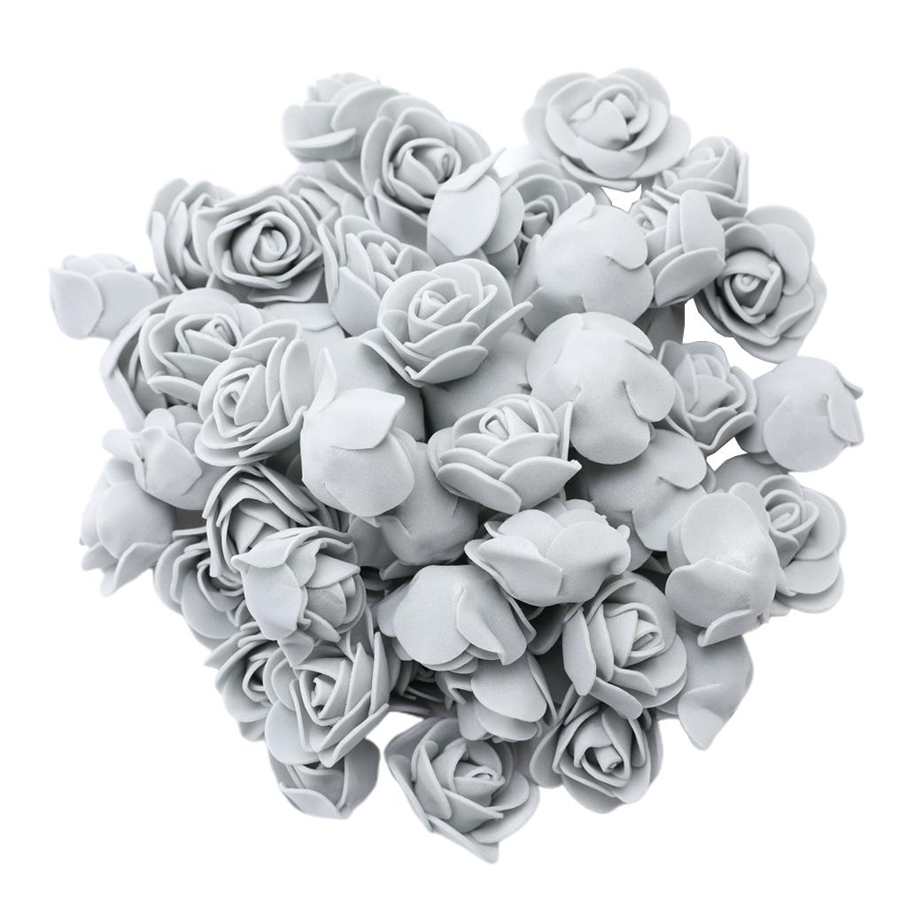 DIY 100X Artificial Fake Rose Silk Flower Head Wedding Party Home Garden Decor 
