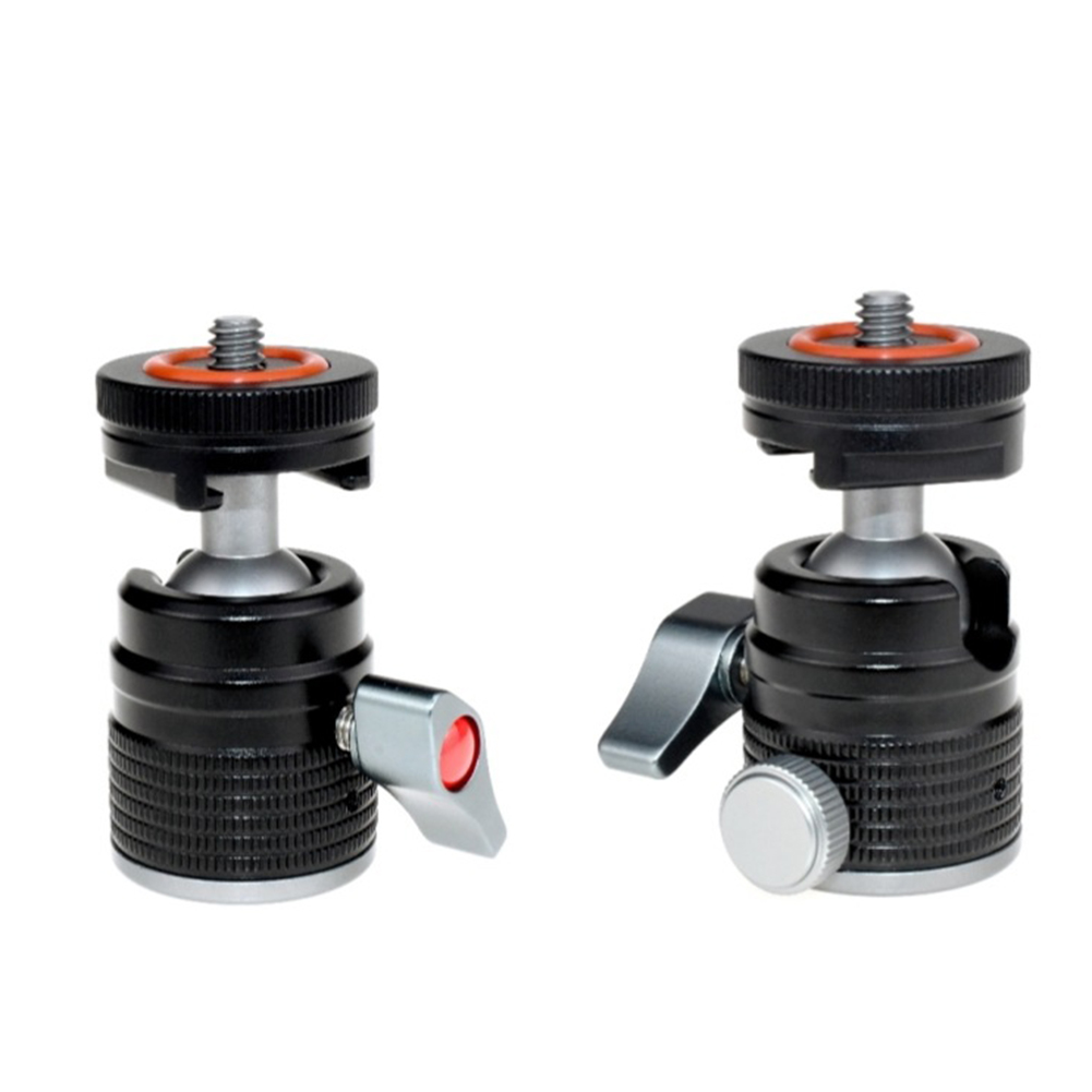Mini Ball Head Tripod Head with Universal 3/8 Inch Screw Mounts for DSLR Cameras Flash Tripod Monopod Fill Light Easy to Use. 