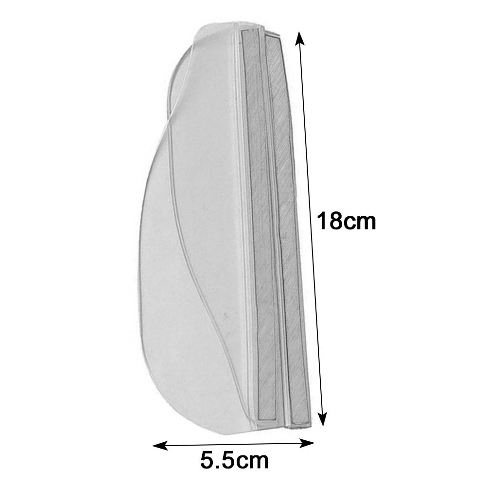 2Pcs Universal Flexible PVC Car Back Mirror Eyebrow Rain Cover Car Accessories Rearview Mirror Rain Shade Rainproof Blad(color: Transparent). 
