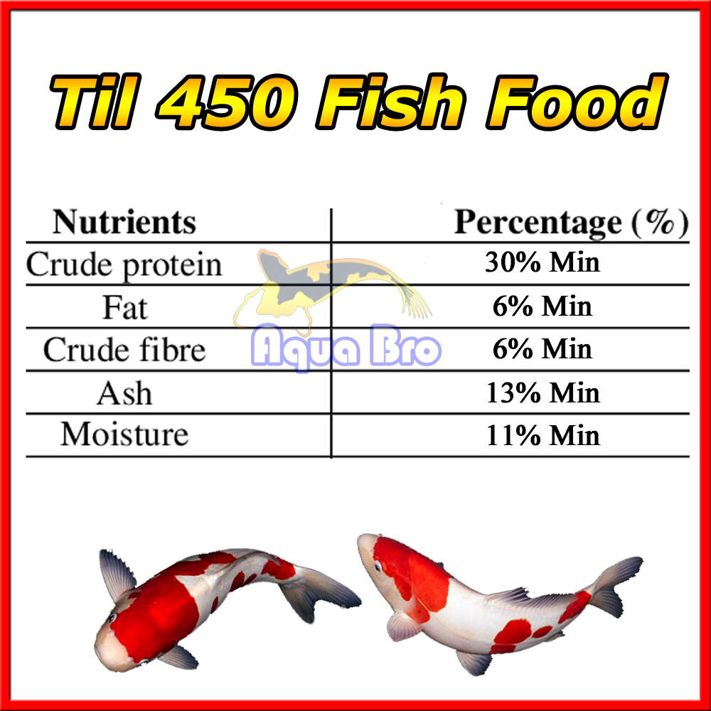 Til 450 Fish Food 4.5mm High Protein Floating Fish Feed 250g 500g 1kg Aquarium Fish Tank Pond. 