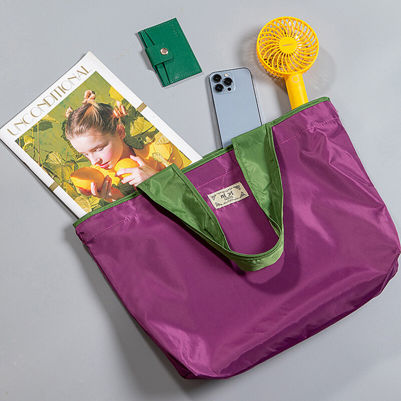 【ALLGOOD】 Drawstring Eco-Friendly Tote Bag Supermarket Shopping Bag Single Shoulder Bag Foldable Portable Tote Bag. 