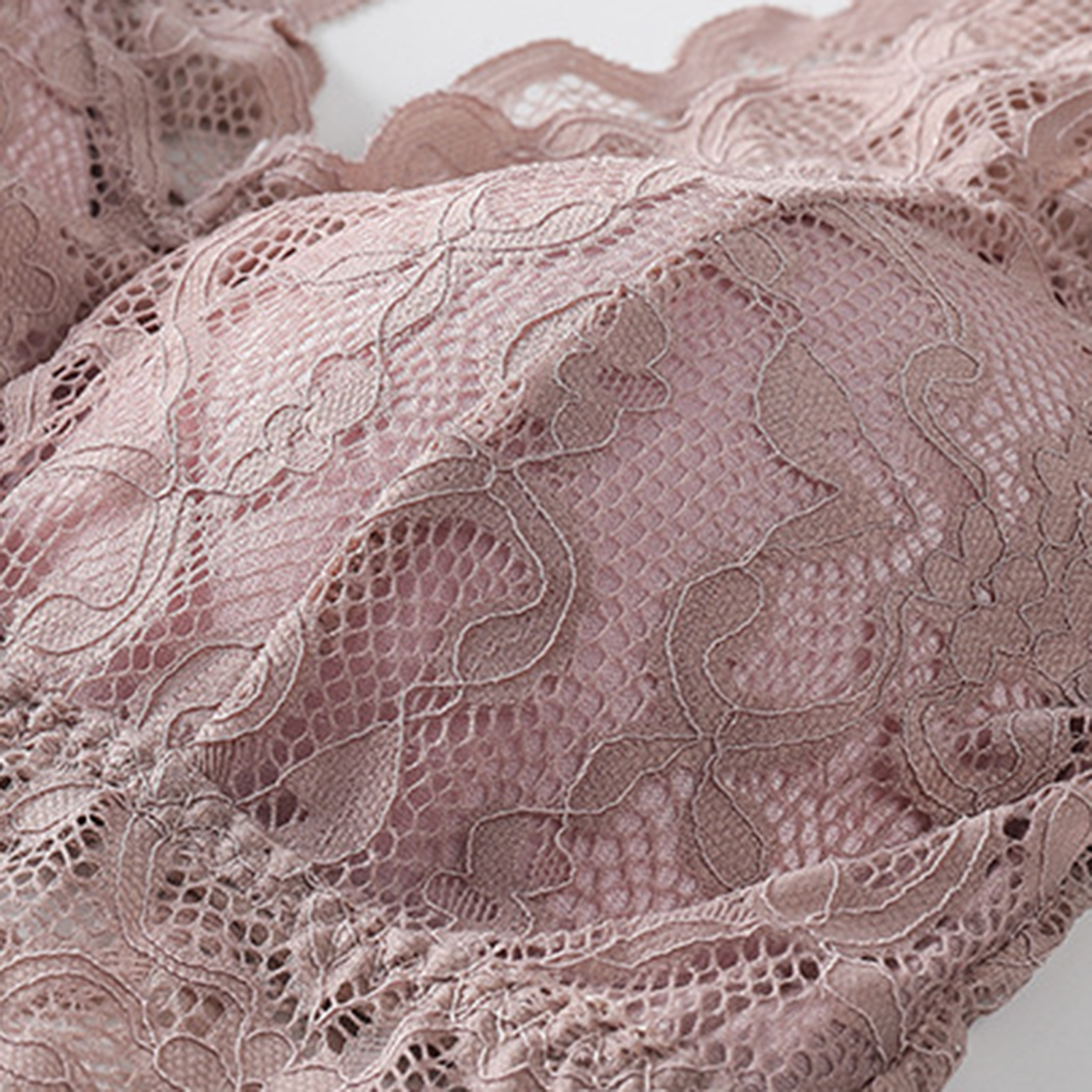 Epoch See-through Pads Beauty Back Thin Bra Vest Sweet Lace Stitching Casual Underwear Top. 