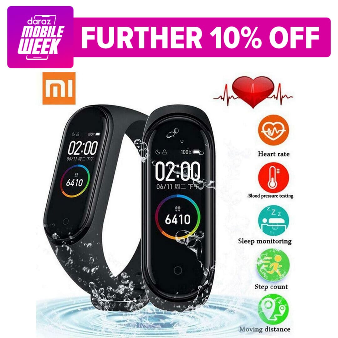 original xiaomi mi band 4 amoled color screen wristband bluetooth 5.0 5atm long standby smart watch international version