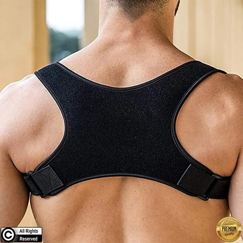Posture Corrector Women Men Adjustable Upper Back Brace Breathable Back Straightener Providing Pain Relief Lumbar Neck ShoulderHats & Caps. 