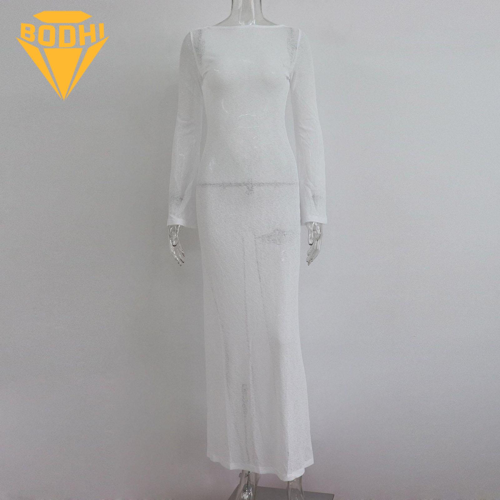 Comfortable Swim Cover-up Lace-up Backless Beach Cover-up Dress for Sun Protection Swimwear. 