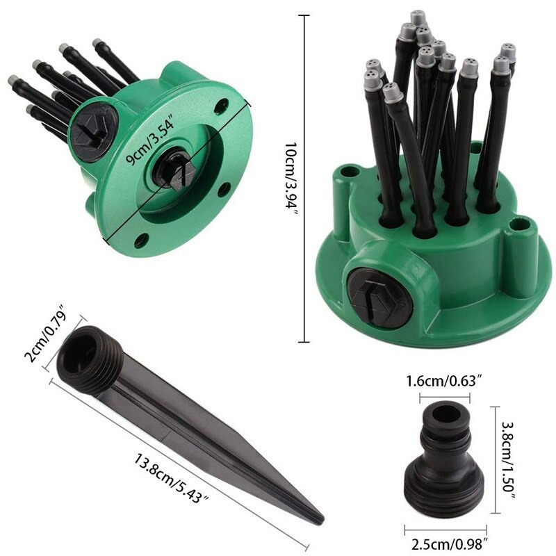 360 degree Adjustable Lawn Sprinkler Household Multi-head Ground Sprinkler Automatic Irrigation Tool for Garden Courtyard. 