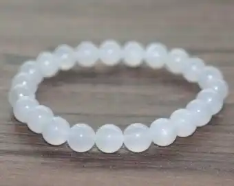 white bead bracelet