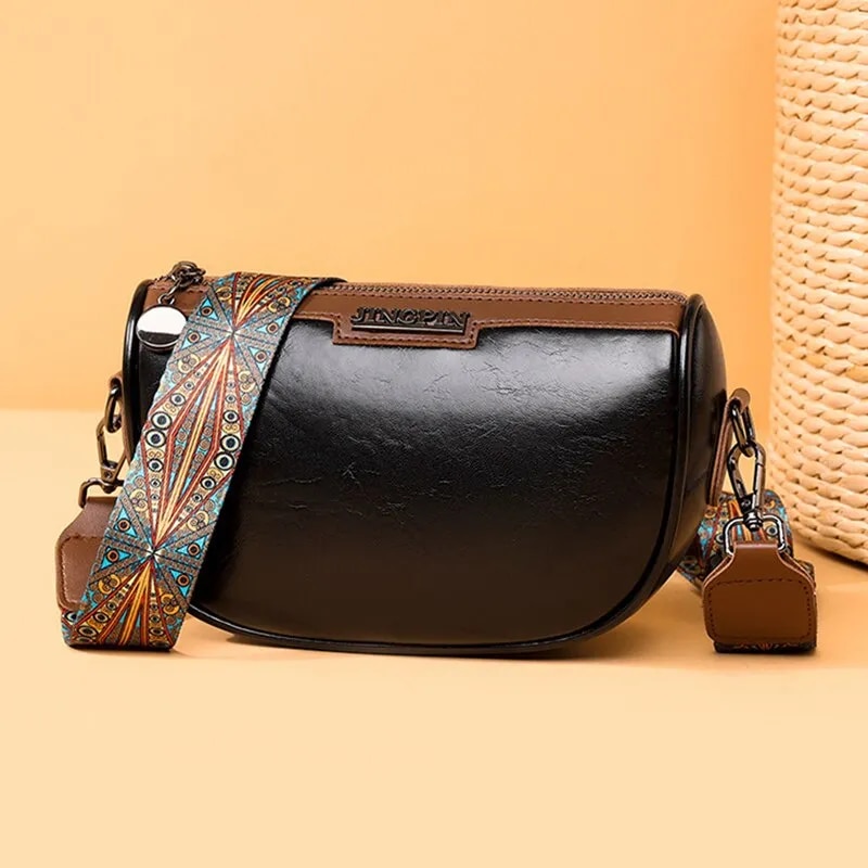 【WEJA】Bright Face Womens Small Backpack One Shoulder Crossbody Bag With Versatile Texture For Retro Women