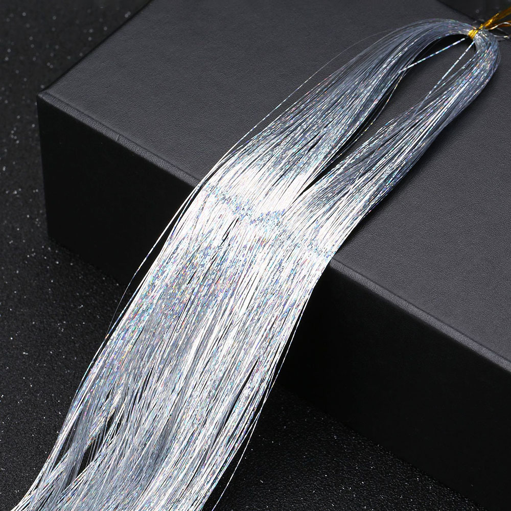 16 Colors Hair Tinsel Hair Dazzle Glitter Extensions Sparkling Shiny Hair Flairs Extensions Silk Fairy Hair Decoration. 