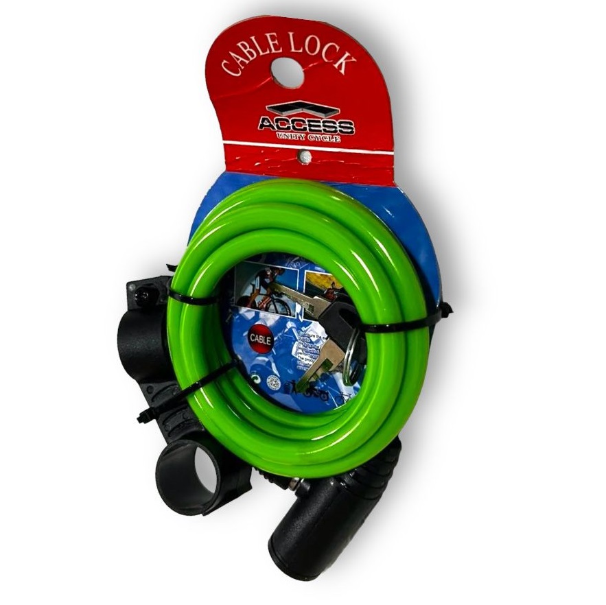 Bicycle MTB Wire Lock 2 Key Access Brand 8MM Thickness.