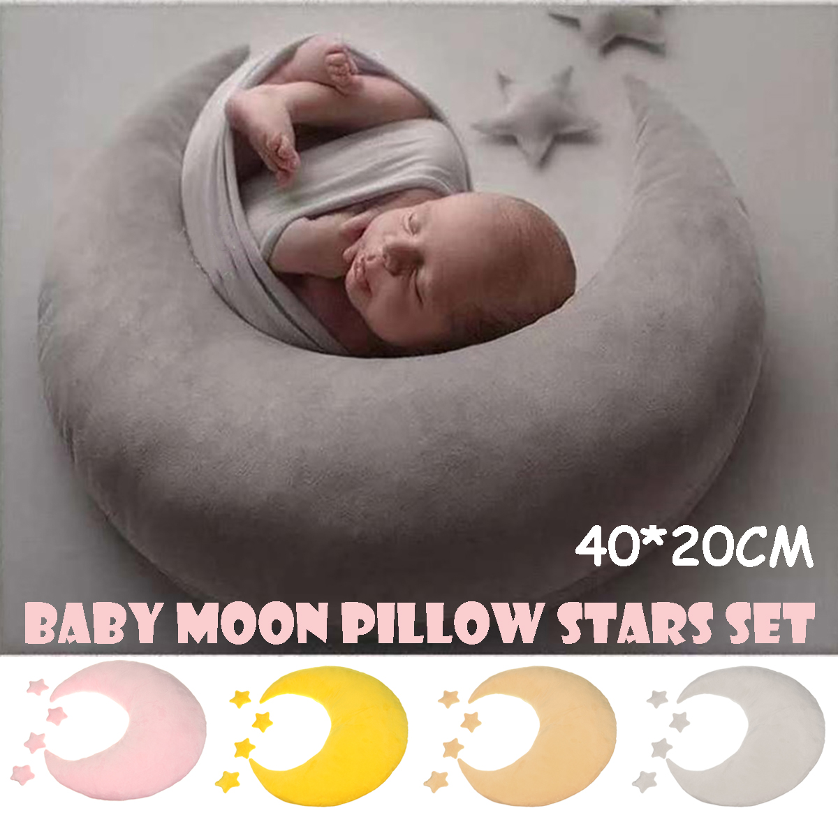 moon shaped pillow for babies
