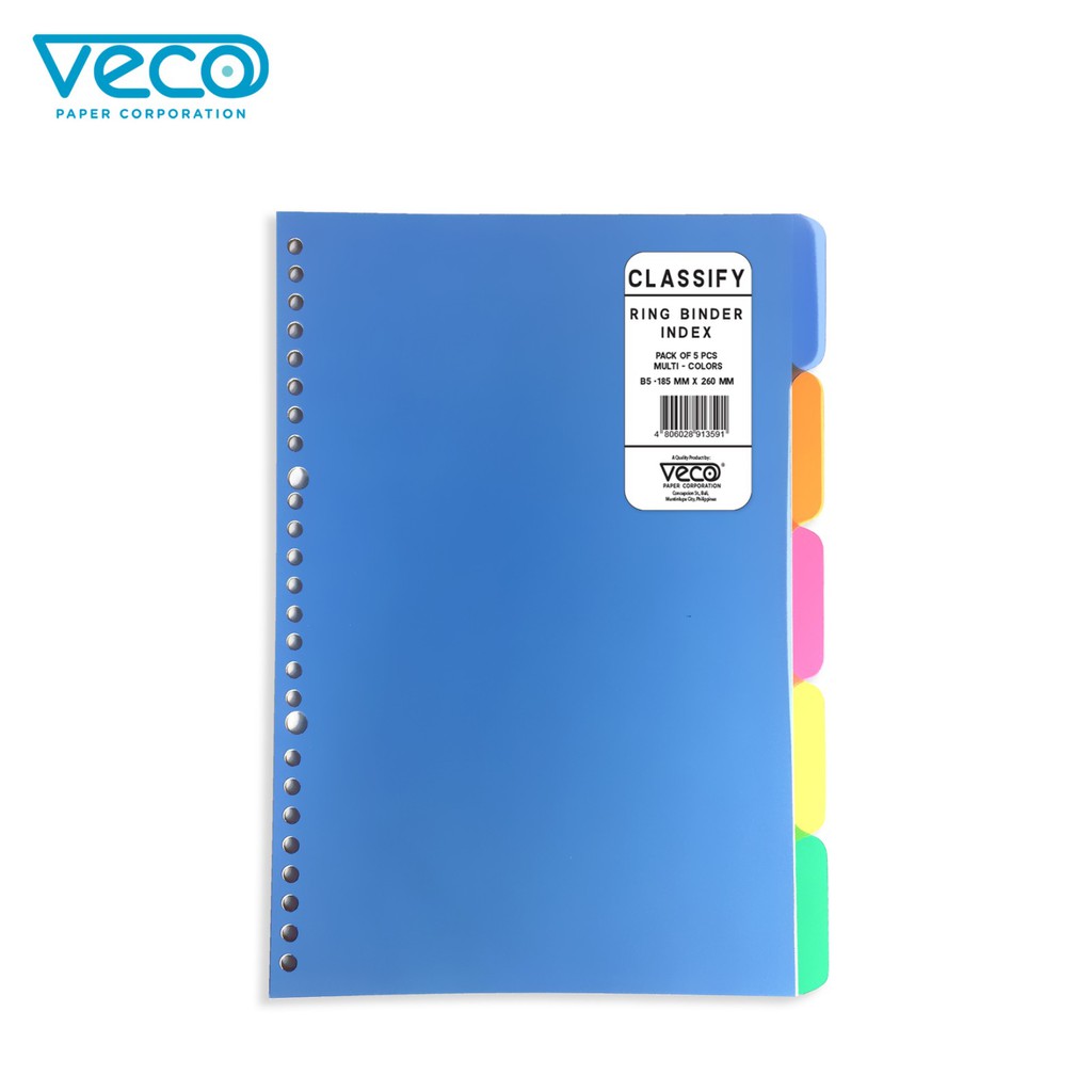 Veco Classify 26-Ring Binder Notes Index Set (5 tabs only)