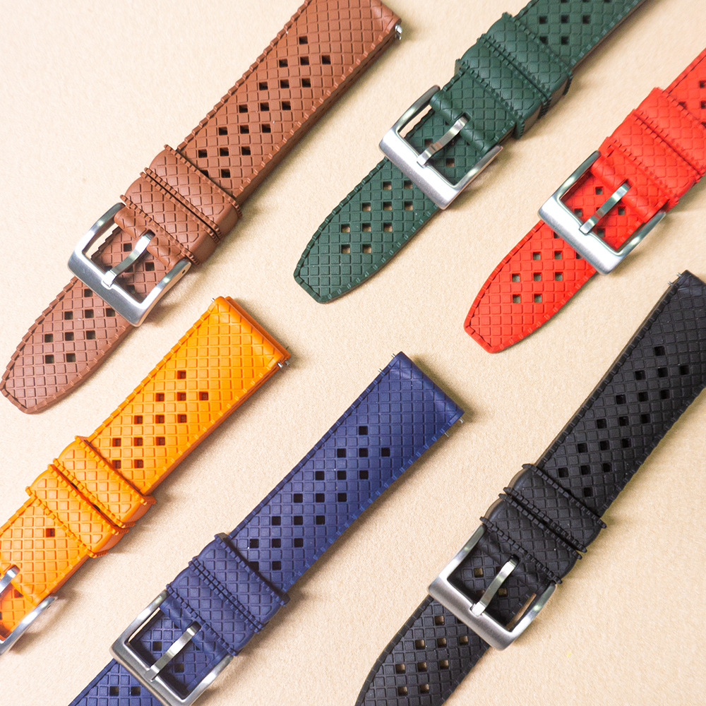 New Men's Universal Fluororubber Watch Band Days Abet Laolishi Omega West Iron Huacheng Seiko Casio 20 mm