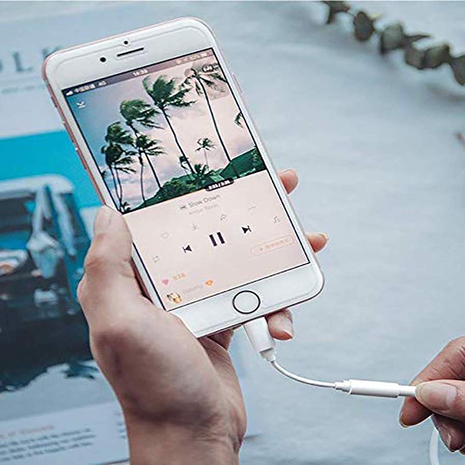 Lightning to 3.5mm Headphone Jack Adapter for iPhone X,Xs,Xs max,11,12, 8,7, 6 Plus. 