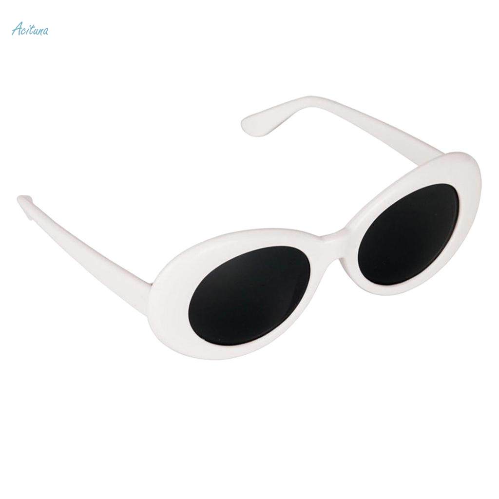 Oval shop sunglasses white