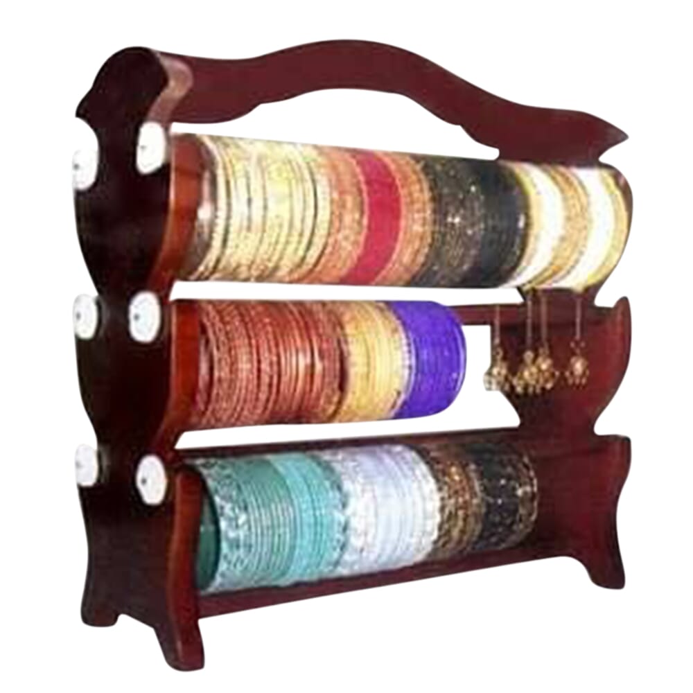 Wooden bangle stand on sale designs