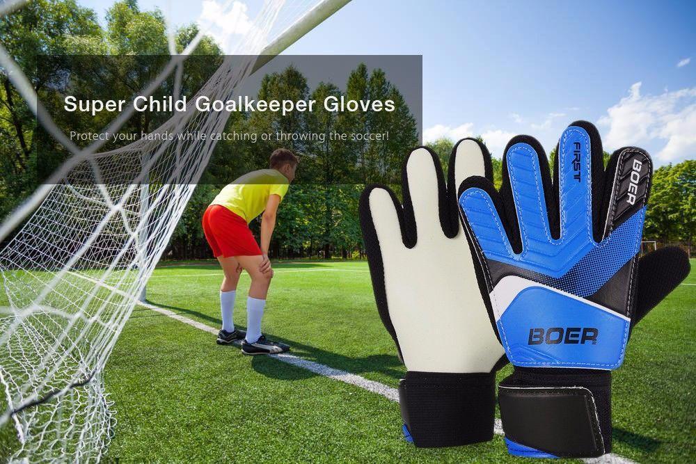 BOER Anti-skid Finger-save Child Goalkeeper Gloves for Goalie Beginners BOER Anti-skid Finger-save Child Goalkeeper Gloves for Goalie Beginners