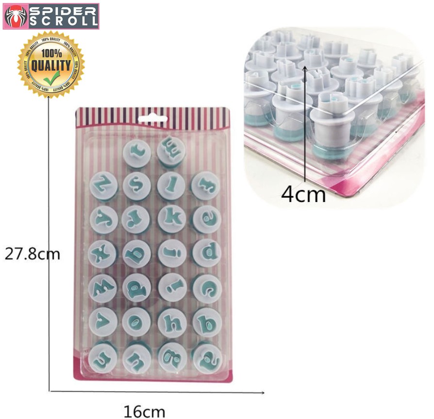 26pcs Digital Lowercase Alphabet Cookie Cutter Fondant Cutter Baking Cupcake Mold Cake Decorating. 