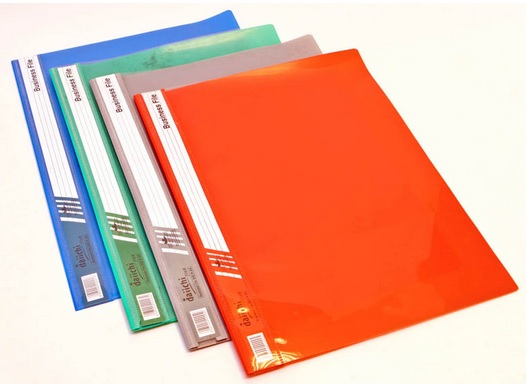 Transparent File A4 (BUSINESS FILE) - (Yellow, Red, Pink, Black, White, Orange, Grey, Blue, Green) - Multi Colours. 