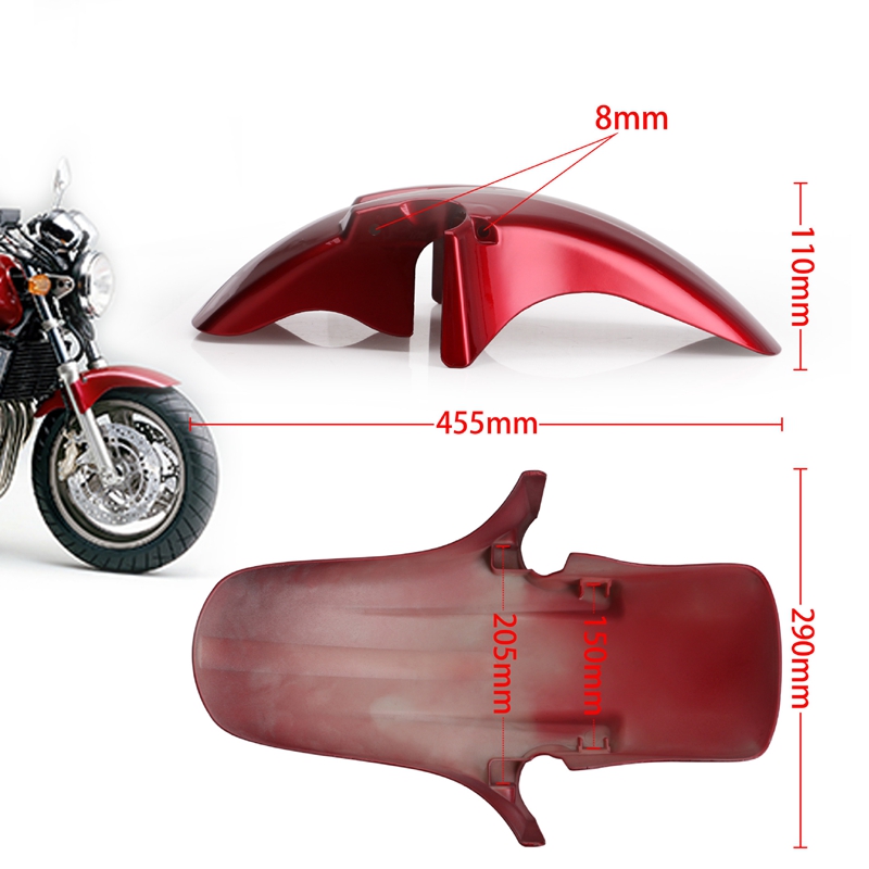 Motorbike Fenders Mud Flap Fit For Honda CB400 1992 1993 1994 1995 1996 1997 1998 VTR250 Front Mudguards Mud Splash Guard Motorcycle Accessories(Black