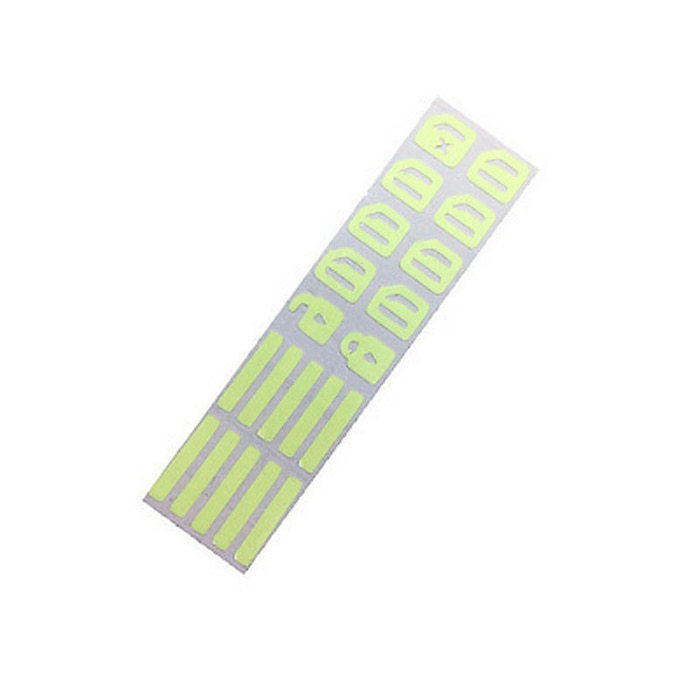 Car Window Button Luminous Sticker Lifter Switch Night Fluorescent Decals Car Interior Stickers Auto Accessories-(Green)