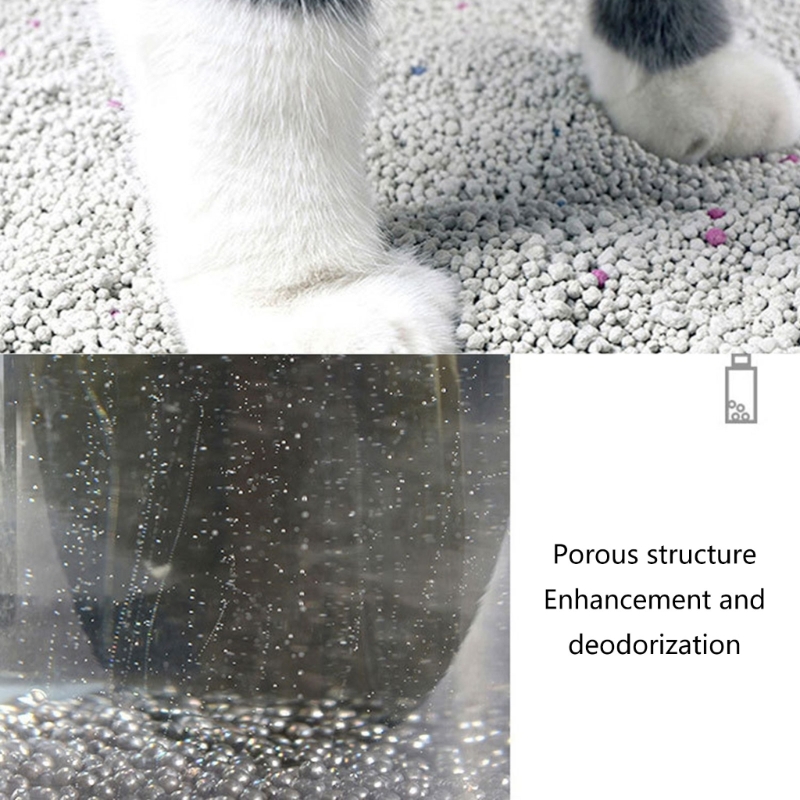 Cat Litter Deodorizer Litter Box Odor Eliminator Beads Refresh Active Carbon Natural-Extract Deodorant for Home 8 Ounces. 