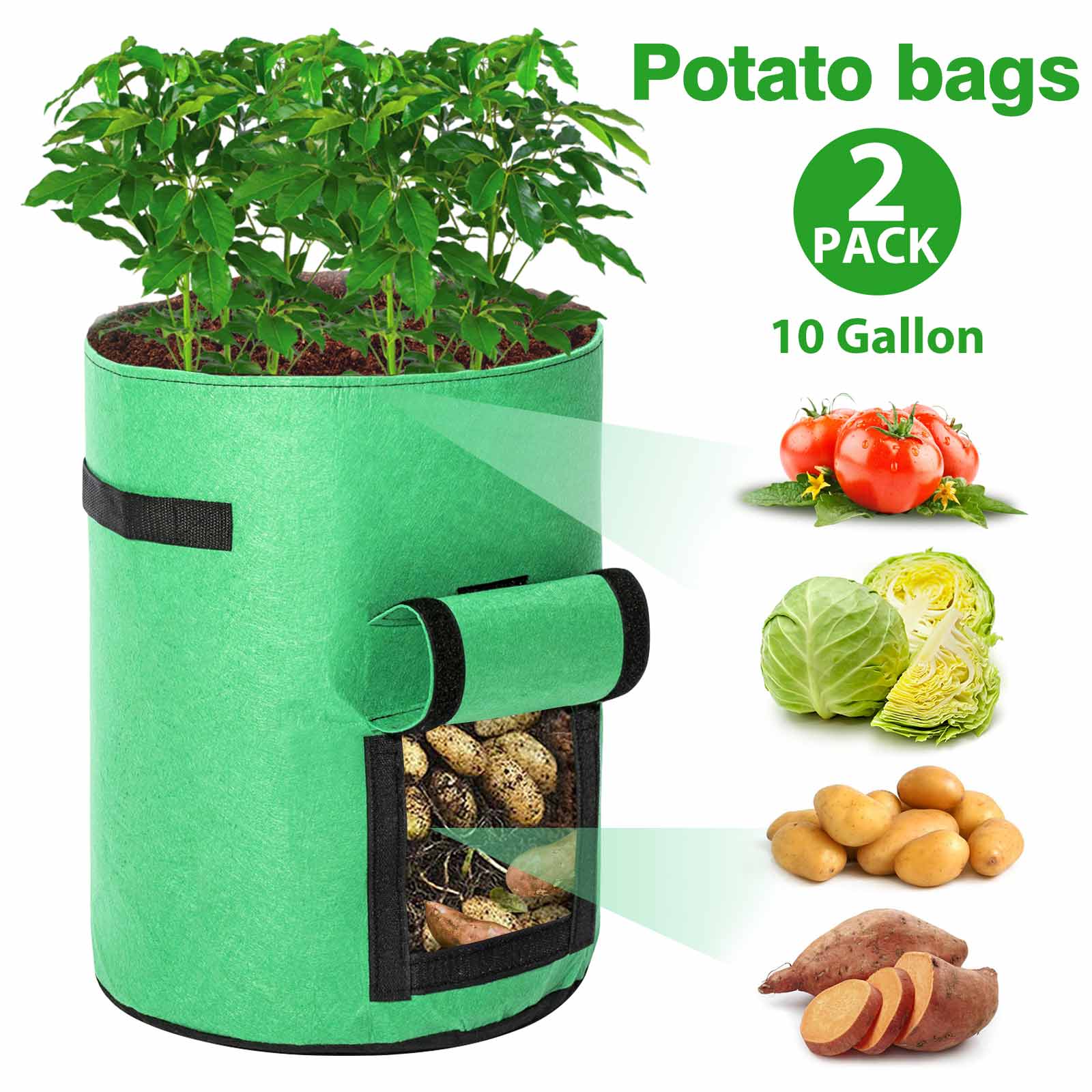 Potato Sack Planting Bag Pot With Window 新作商品