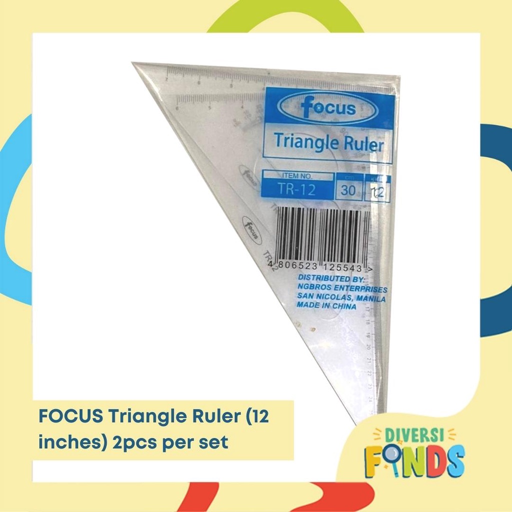 Focus or Star Brand Triangle Ruler Set - 30/60 and 45/90 - 2PCS/set