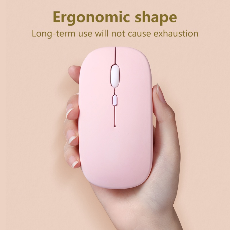 【ThinkWay】Rechargeable Wireless Mouse For Microsoft Surface Pro 9 5G 2022 8 X 13 inch 7 Plus 6 5 4 12.3" Portable Magic Silent Mice Mobile Phone Office Gaming Mouse for Surface Go 3 2 2020. 