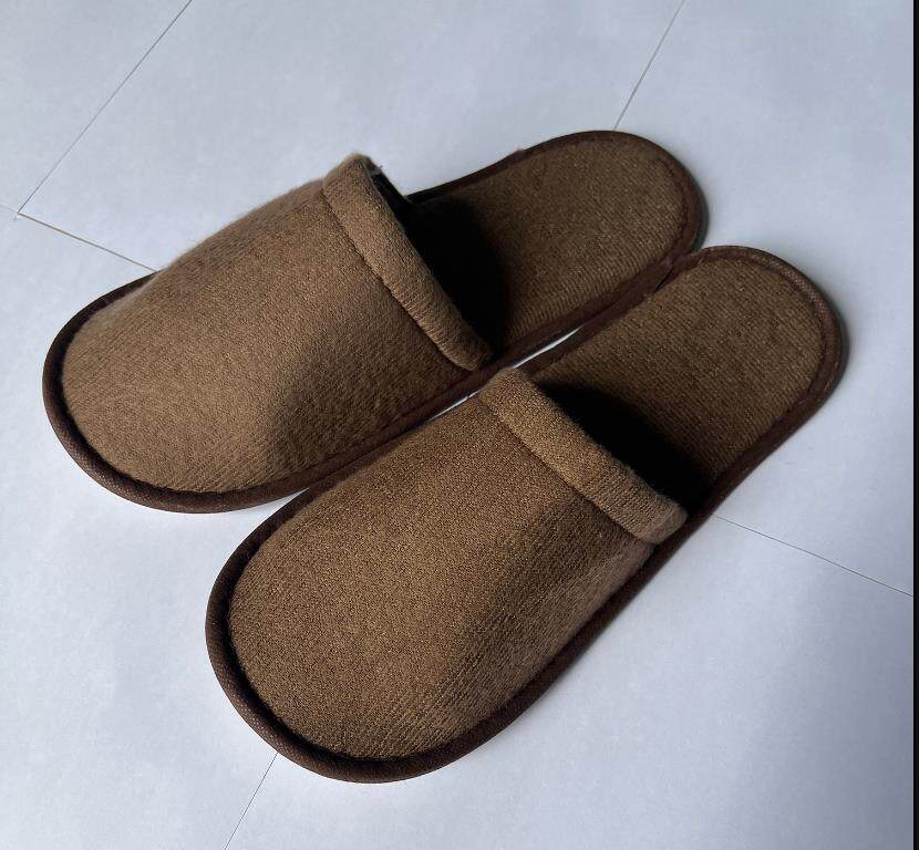 【WEJA】1pair Unisex Slippers Hotel Travel Spa Portable Slippers Disposable Home Guest Indoor Cotton Fabric Slipper