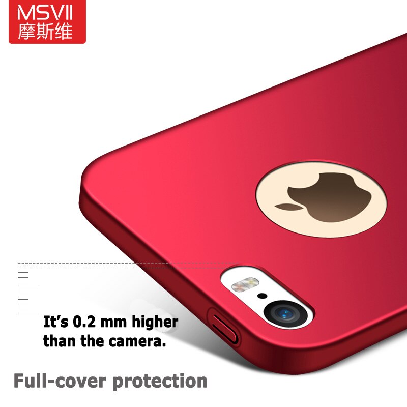For iPhone 5S Case MSVII Luxury Ultra Thin Matte Hard PC Cover For Apple iPhone 5 S 5S 5SE SE 2016 iPhone5 iPhone5s Phone Cases. 