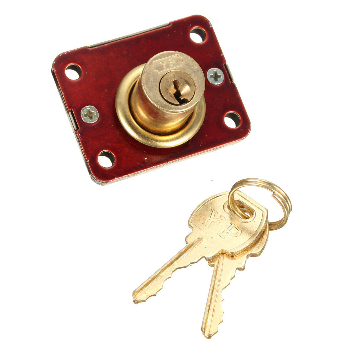 Desk Dead Bolt Lock For Drawers Box Cabinet Cupboards Locker Panel w/Two  ！ 