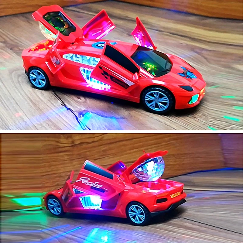 3 D Super Car Toy – Car Toy for Kids with 360 Degree Rotation & Door Opening | Sound & Light Toys for Kids Boys & Girls. 