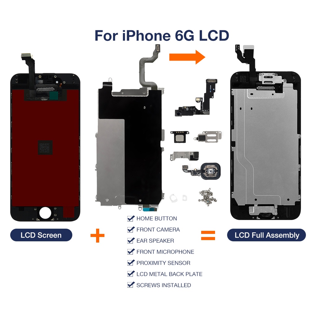 Complete LCD For iPhone 5 5S 5C 6 6S 7 8 Plus Touch Screen Display Digitizer Full Assembly +Camera Grade. 