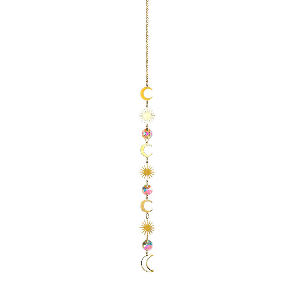 Sun Catchers Good Quality 40cm Colorful Crystals Light Shadow Wind Chime for Home Bedroom. 