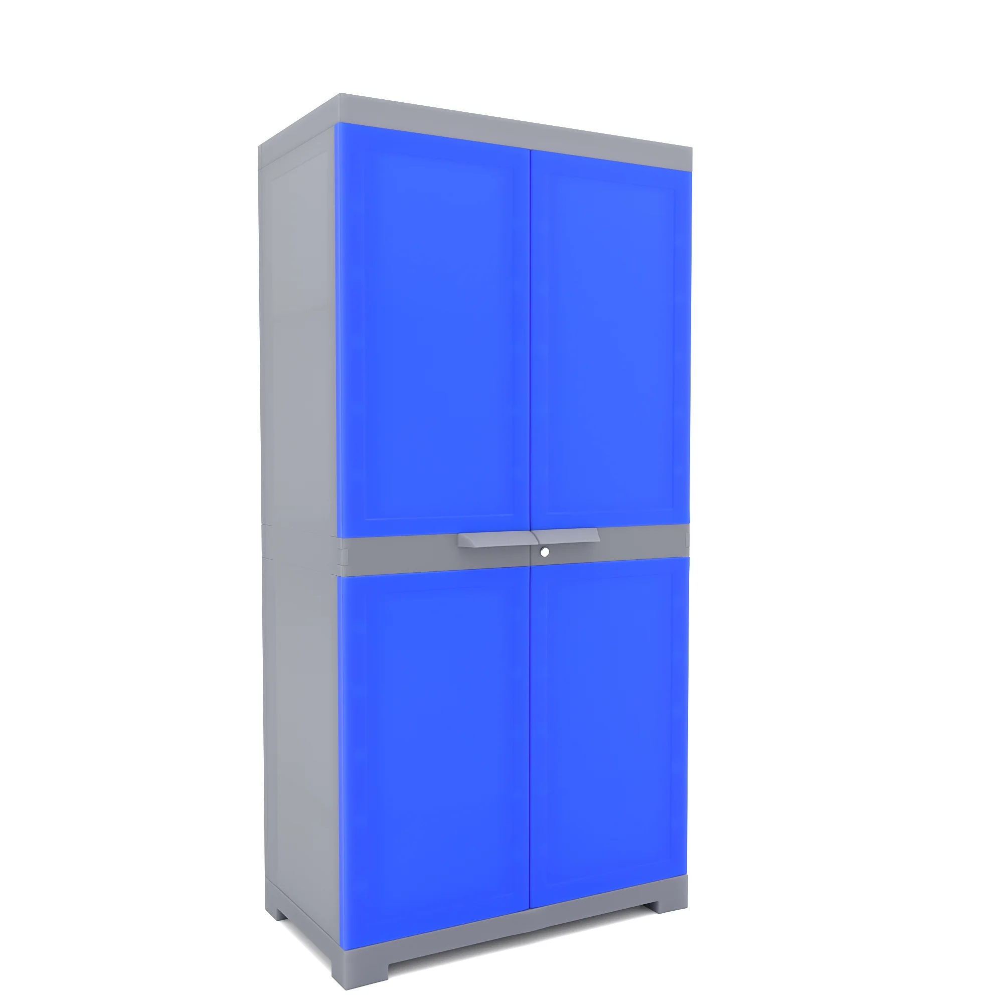 Nilkamal Freedom cupboard Mini Large (FML) Plastic Storage Cabinet (Deep Blue / Grey). 