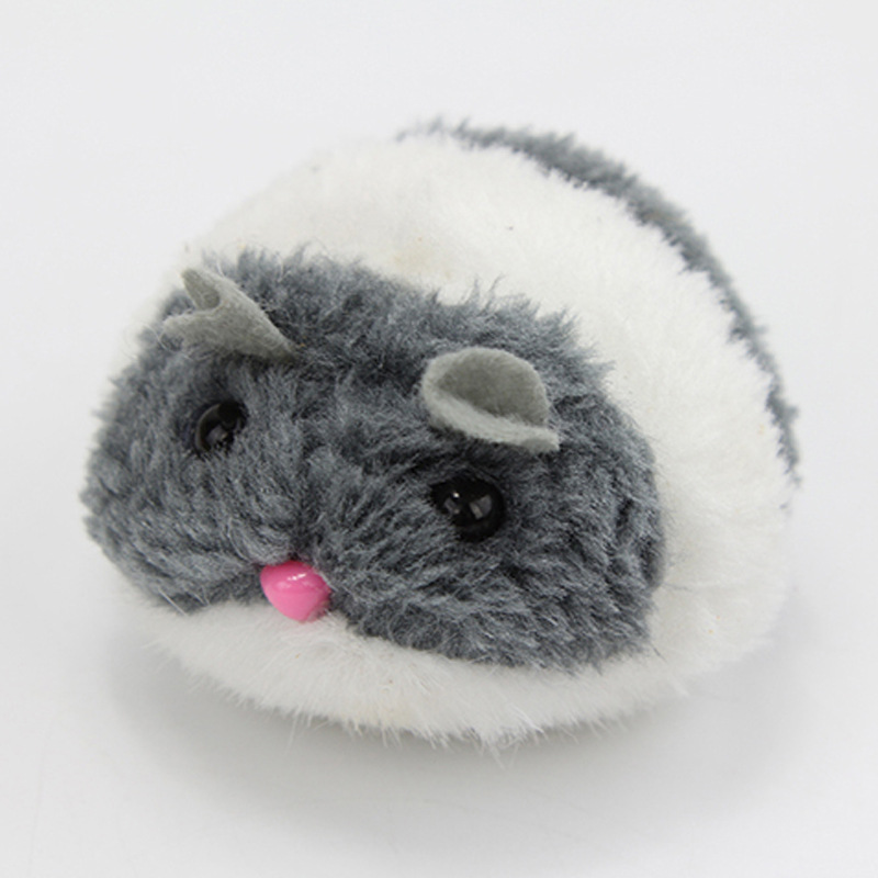 1 PCs Realistic Lifelike Plush Mouse Running Rat Toy for Interactive Play with Cats and Dogs. 