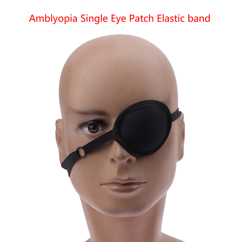 Pirate Eye Patch Unisex Black Single Eye Patch Eyepatch One Eye Washable Adjustable Concave Eye Patch Kid Pirate Cosplay Costume Huiye. 