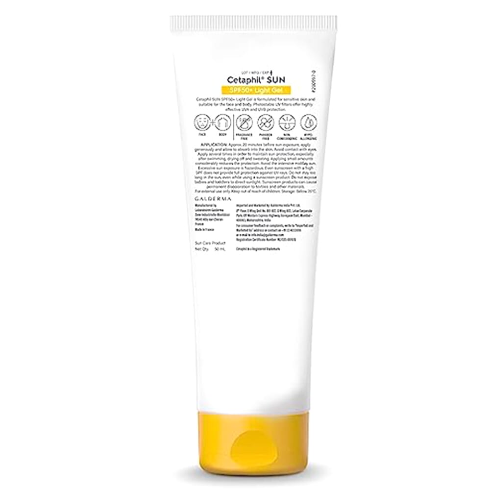 Cetaphil Sun SPF 50+ Light Gel - High Protection Sunscreen for Sensitive Skin 50ml. 