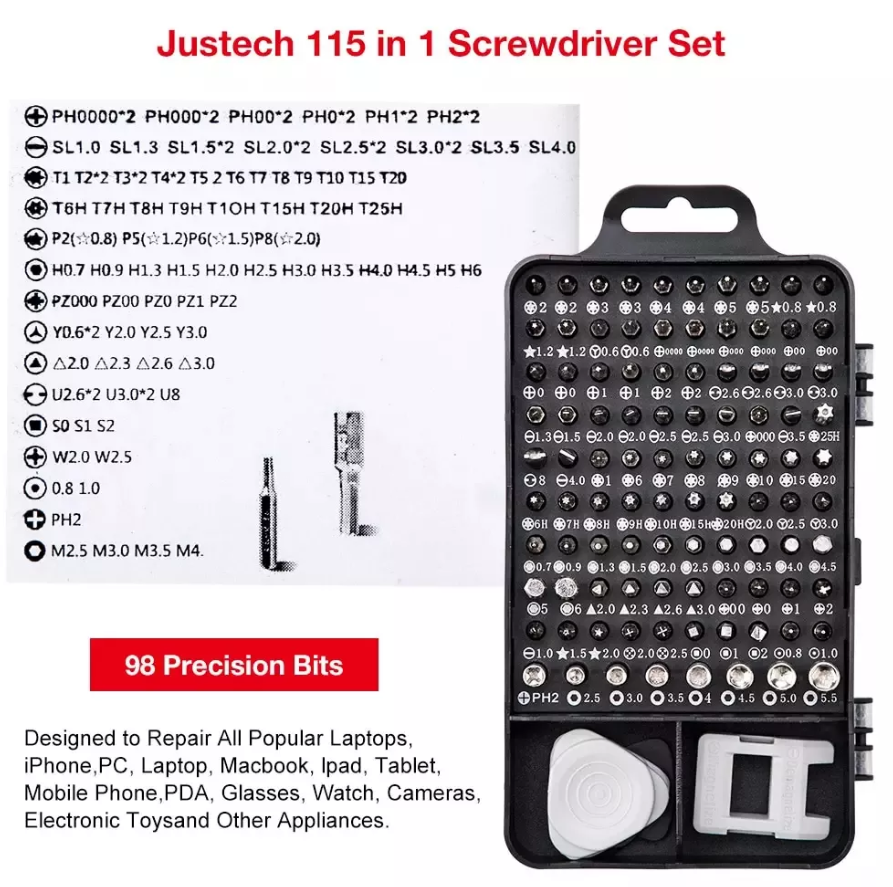 117 in 1 Professional Computer Repair Tool Kit. 