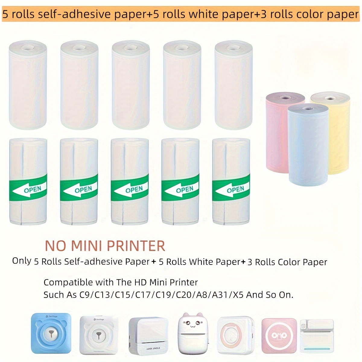 57x25mm White Thermal Sticker Self-Adhesive Paper Instant Print Camera Printing Paper For Memos Journal Note Images Address P 46935928