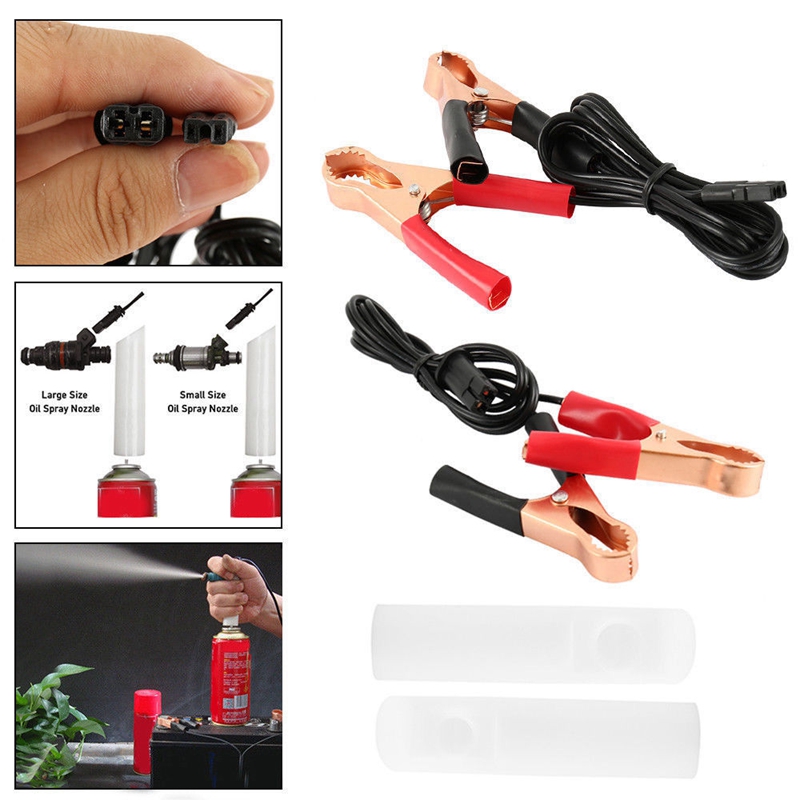 Auto Fuel Injector Nozzle Flush Cleaner Adapter DIY Cleaning Tool Universal Car Kit Universal