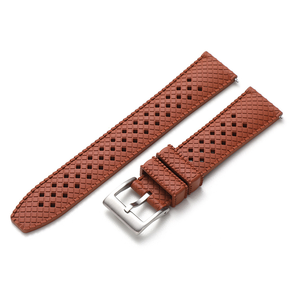 New Men's Universal Fluororubber Watch Band Days Abet Laolishi Omega West Iron Huacheng Seiko Casio 20 mm. 